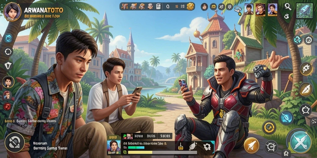 Tampilan gameplay ARWANATOTO yang mengasyikkan dan penuh warna.