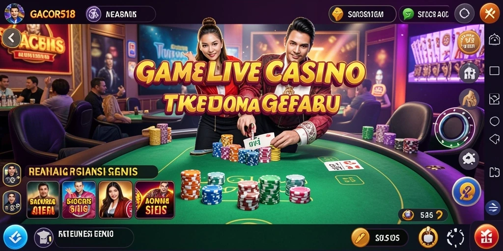 Screenshot GACOR518 menampilkan dealer profesional dan permainan yang mendebarkan.