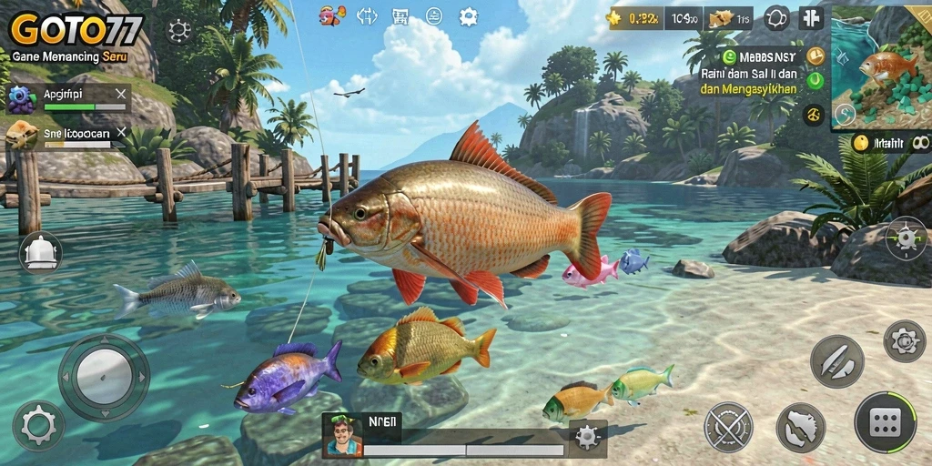 Gameplay menarik dalam GOTO77 dengan suasana memancing yang menawan.