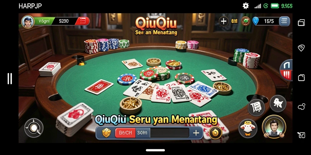Tangkapan layar utama dari gameplay QiuQiu yang seru.
