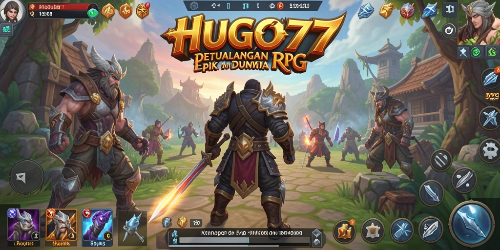 Tampilan adiktif dari gameplay RPG di HUGO77, penuh aksi dan petualangan.
