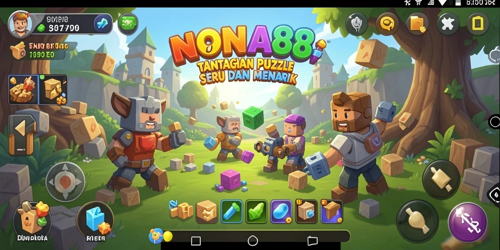 Screenshot NONA88 menampilkan gameplay puzzle yang menantang dan menarik.