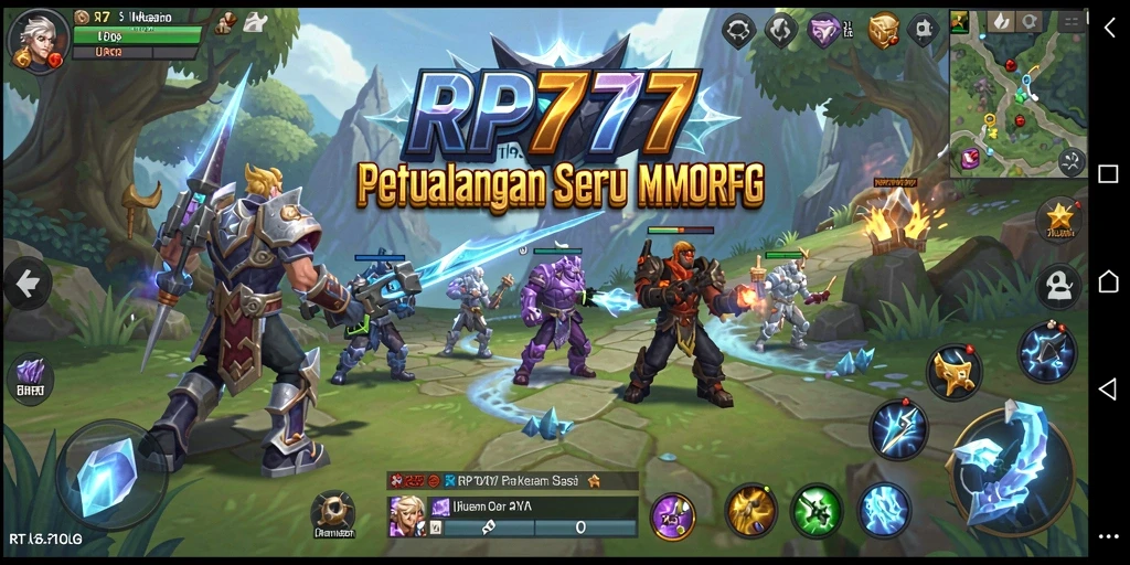 Tampilan gameplay RP777 yang menampilkan petualangan mendebarkan di dunia MMORPG.