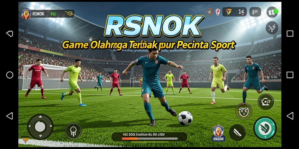 Tangkapan layar utama RSNOK menampilkan aksi seru dalam permainan olahraga.