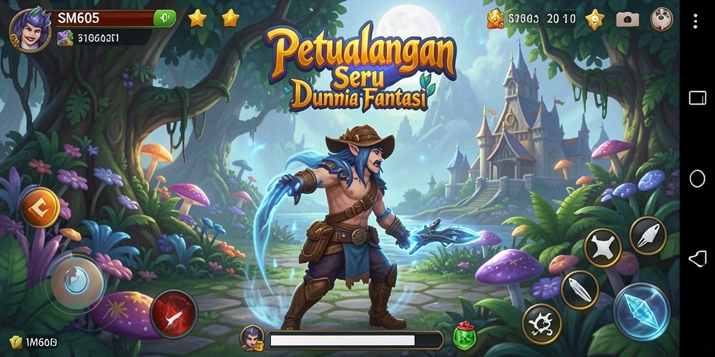 Tampilan menarik dari gameplay SM605 dengan berbagai tantangan.
